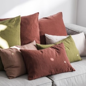 Soft furnishing: Hemp Cushion 80cm in Rhubarb (sold out)