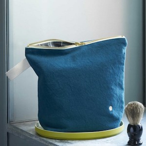 Toiletry Bag Organic Cotton Large - Blue