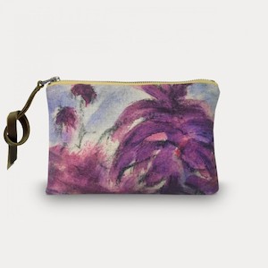 Soft furnishing: Maison Levy Linen Zip Purse - Lune Violette (available to order)