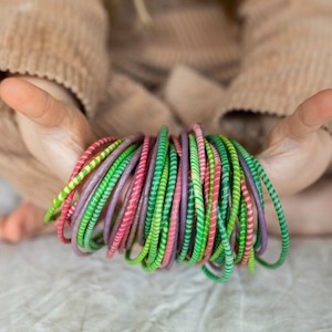 Jokko Bracelets from Mali Africa - Blooming Flowers Set of 8