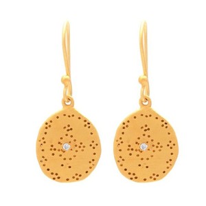 Earrings - Gold Plate Nubia with Cubic Zirconia