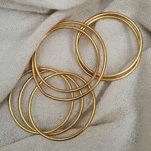 Temple Bangle - Thin Gold