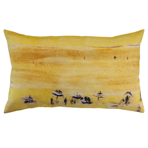 Soft furnishing: Maison Levy Cushion Plage Jaune 50 x 30cm