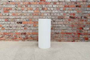 Ribbed White Plinth