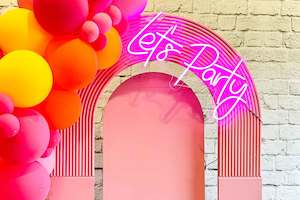 "Lets Party" Pink Neon Sign