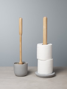 Toilet Brush + Toilet Roll Holder Set