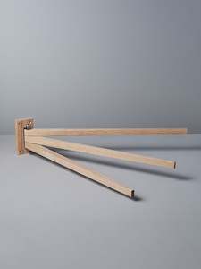 Oak Towel Drying Rack – 3 Arm