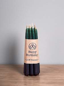 Birthday Candles Set – Green, Blue & Purple