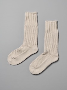 Non-store-based: Wool Cotton Boot Socks – Ivory