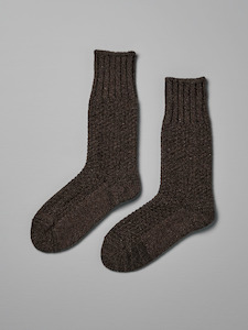 Wool Cotton Boot Socks – Brown