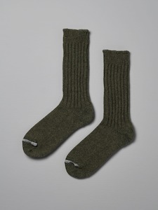 Praha Wool Ribbed Socks – Khaki