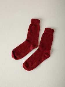 Possum Merino Socks – Crimson