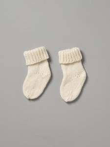 Non-store-based: Hand Knitted 4ply Merino Socks  - Ivory