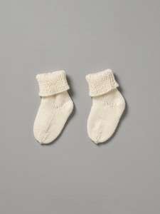 Hand Knitted 2ply Merino Socks  - Ivory