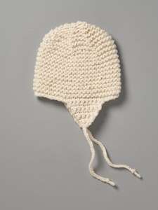 Non-store-based: Hand Knitted Chunky Knit Hat - Natural