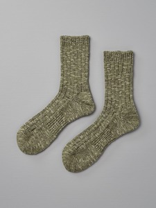 Japanese Slub Rib Socks – Green