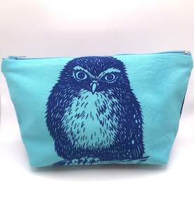 Creative art: MM Owl Blue Make up bag.