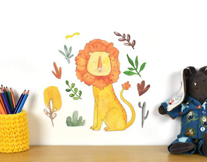 Creative art: 'Lion in the Savanna' Wall Decal