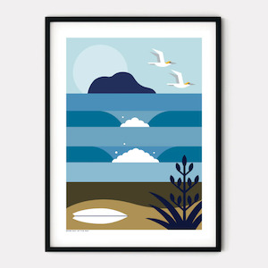 "Good Day At The Bay" A4 Print