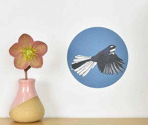 'Fantail Teal Dot' Wall Decal