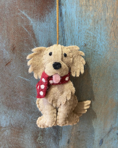 Pashom Felted Christmas Decoration - Golden Retriever