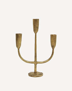 French Country Collections Dax 3 Light Gold Candlestand