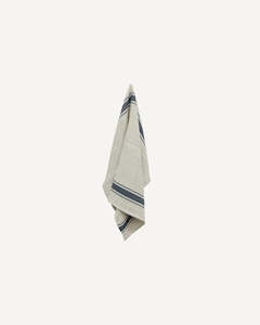 French Country Collections Classic Stripe Tea Towel Natural & Navy