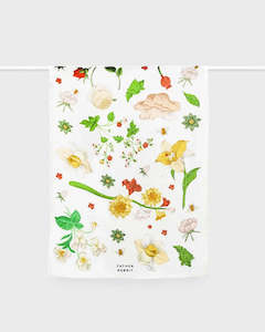 Father Rabbit | Tea Towel | Vintage Wallpaper