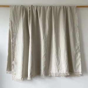 Cove Pure Linen Throw Blanket - Sand