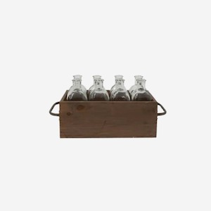 Rustic 8 Bottle Crate