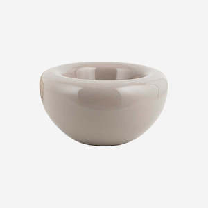 Furniture: KDAM Opal Glass Bowl - Beige