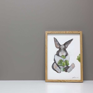 Furniture: Original Framed Art - Lettuce, by Katie Wallace