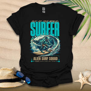 Graphic design service - for advertising: Out Of This World Surfer T-Shirt