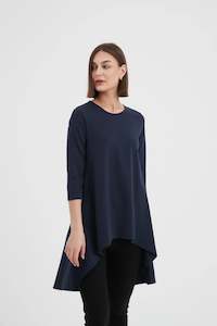 Tirelli - 24A3359 3/4 Sleeve Cascade Top