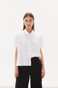 Womenswear: Tirelli - 23S3201 Inverted Pleat Shirt