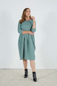 Womenswear: Tirelli - 23D3025 3/4 Stripe Diagonal Seam Dress