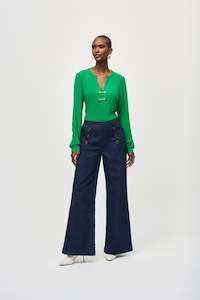 Joseph Ribkoff - 243900 Wide Leg Button Jean