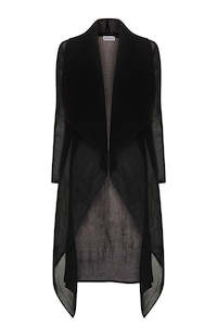 Womenswear: Alquema - AC2404-BLK Collare Coat