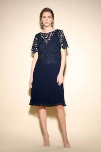 Womenswear: Joseph Ribkoff - 233707 Lace Pleat Dress