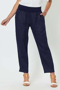 Womenswear: Gordon Smith Collection - 19393 Sarah Rib Waist Linen Pant