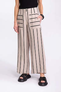 Womenswear: Marco Polo - YTMS58253 Wide Leg Stripe Pant