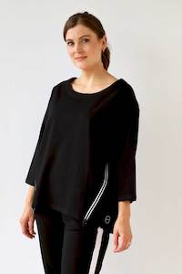 Womenswear: White on Black - PHS-2032 Two Zip Sweat