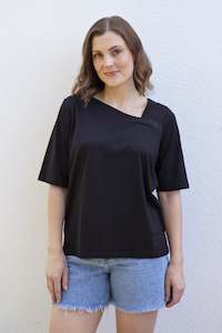 Womenswear: White on Black - PHS-2033 Slash Tee