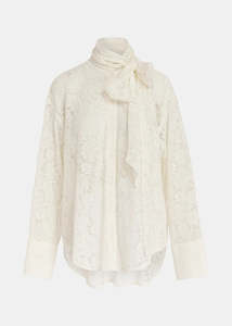 Essentiel Antwerp - Giles Lace Pussy Bow Shirt