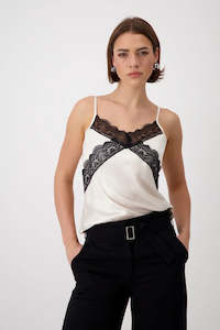 Monari - Satin Lace Top