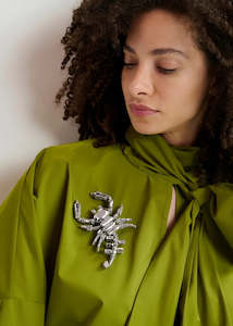 Essentiel Antwerp - Rhinestone Scorpion Brooch