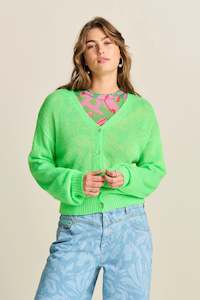 Womenswear: POM Amsterdam - CARDIGAN Neon Green