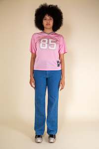 Clothing: Blue Semi-Flare Jeans