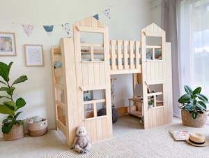 Townhouse LOW loft bed PINE