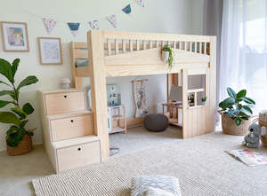 Tree House LOW loft bed PINE